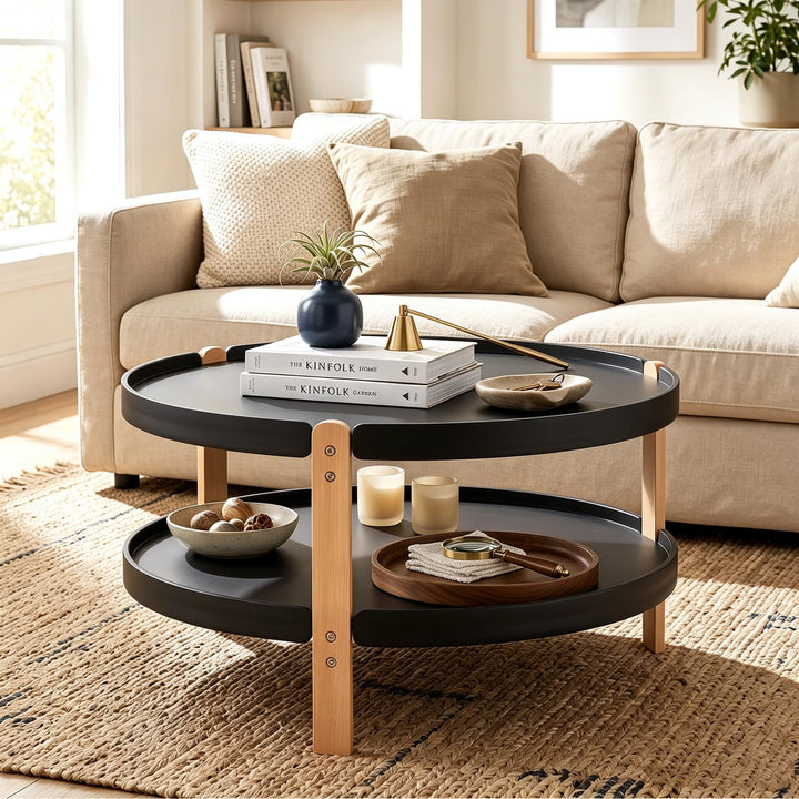 GIANTEX 31" Round Coffee Table for Living Room