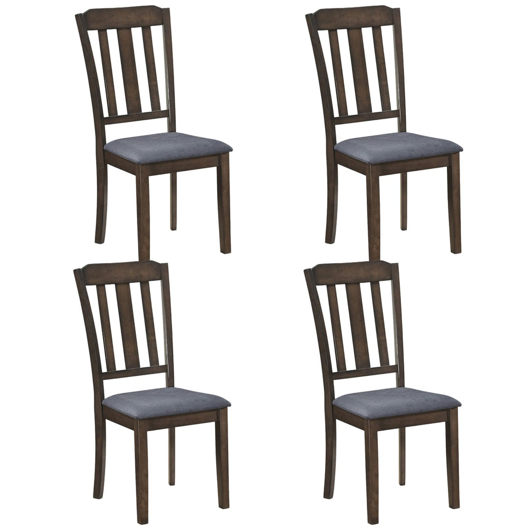 Giantex Rubber Wood Dining Room Chairs with Comfortable Backrest &amp; Padded Seat