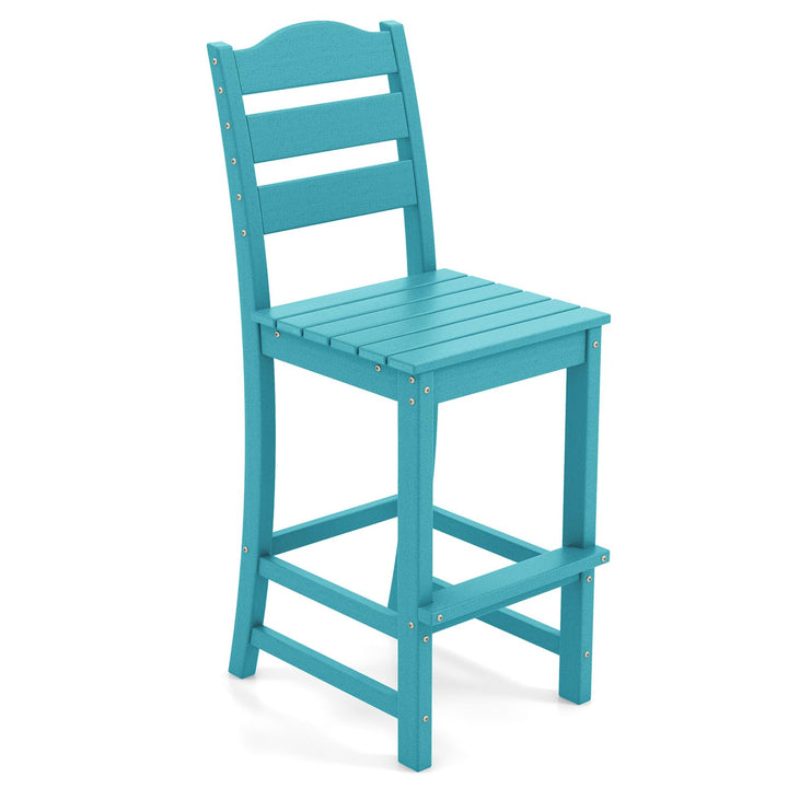 Giantex Patio Tall Bar Chair with Backrest and Footrest
