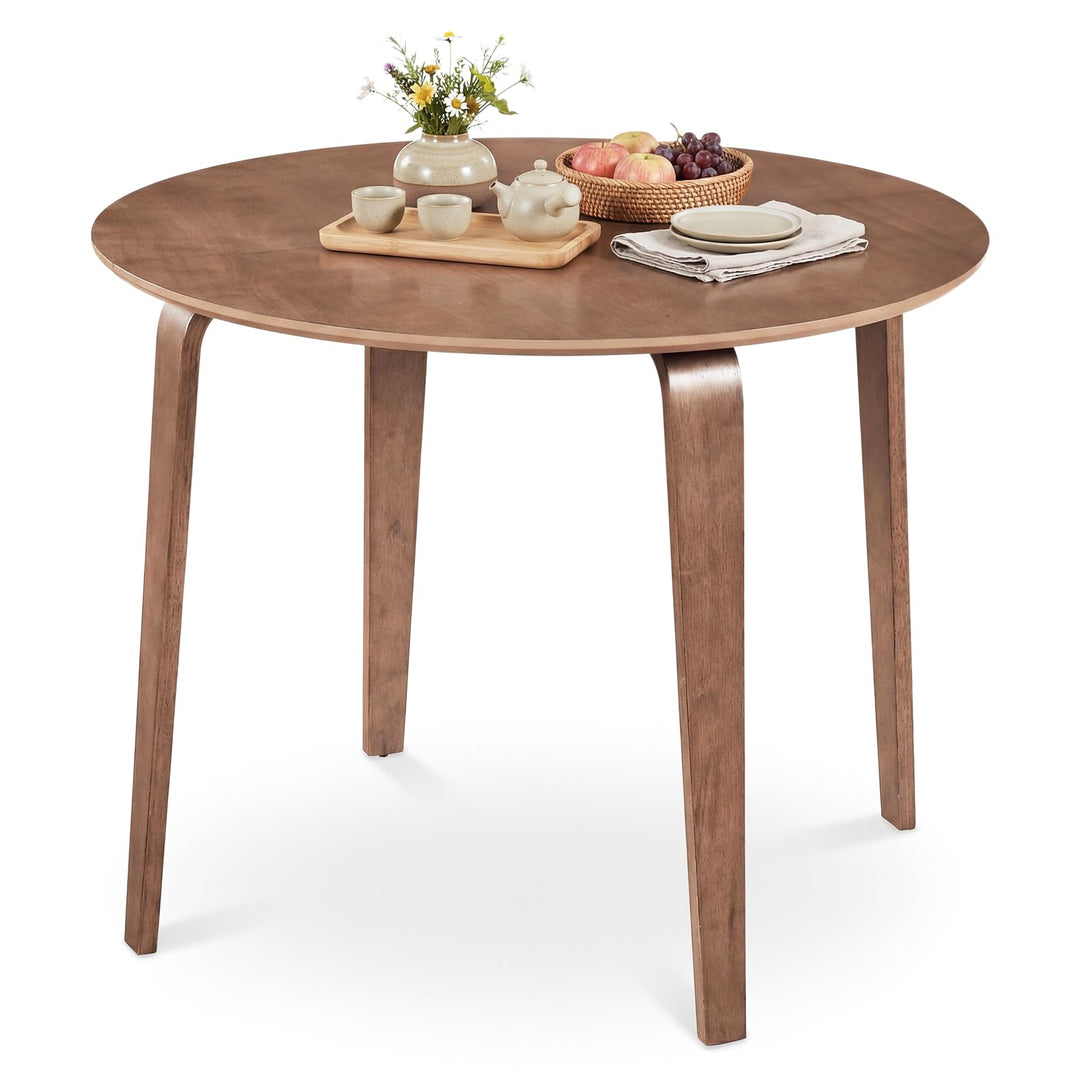 Giantex 37.5" Wooden Kitchen Table with Solid Rubber Wood Legs