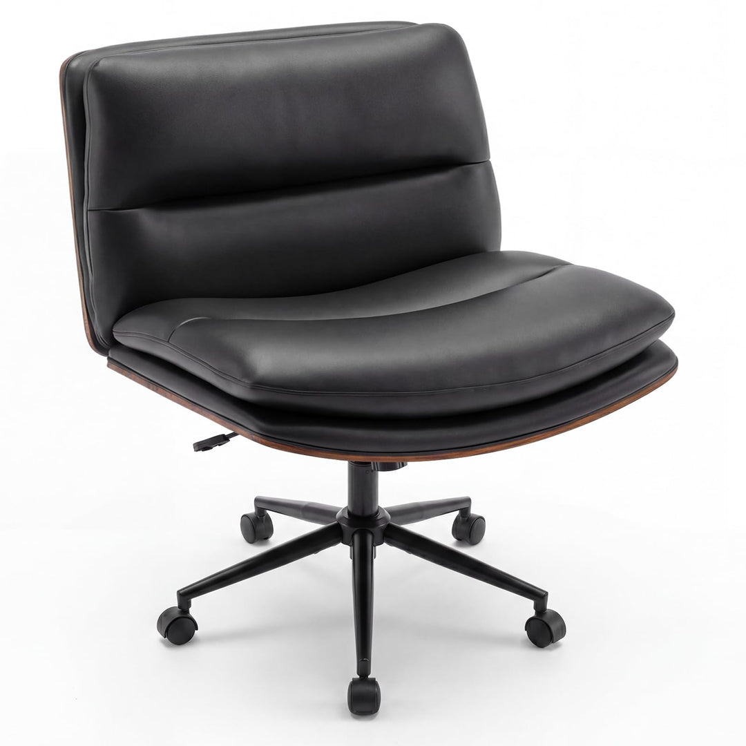 Giantex Armless Office Chair with Wheels for Home Office &amp; Bedroom
