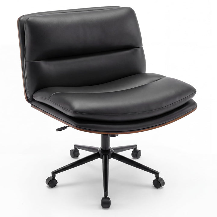 Giantex Armless Office Chair with Wheels for Home Office &amp; Bedroom