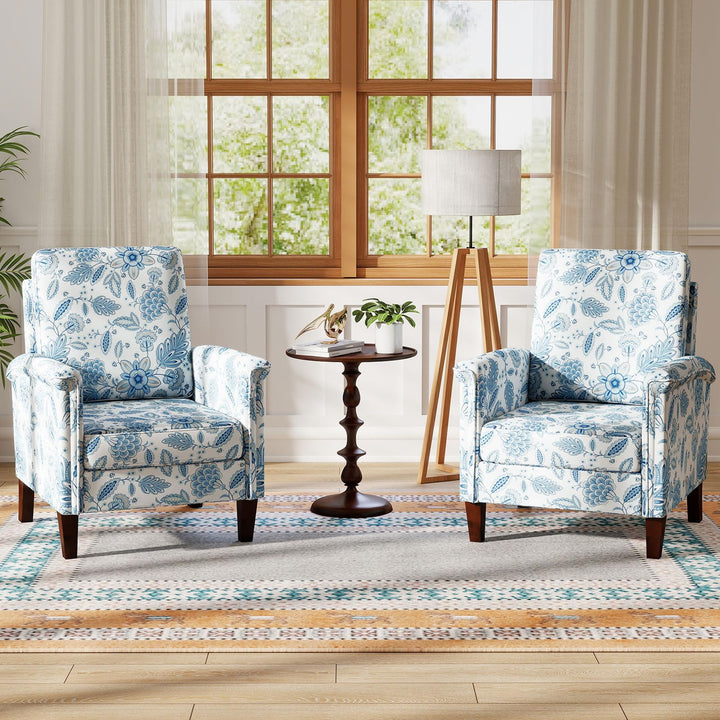 Giantex Upholstered Accent Chair with Floral Pattern