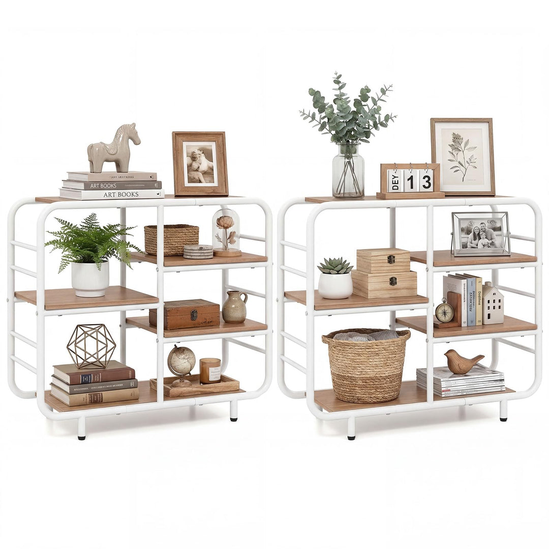Giantex 5-Tier Industrial Bookcas Book Shelf Storage Organizer with Metal Frame