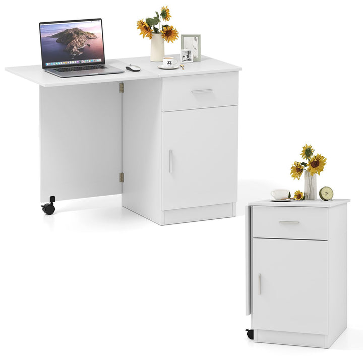 Giantex Folding Computer Desk with Drawer