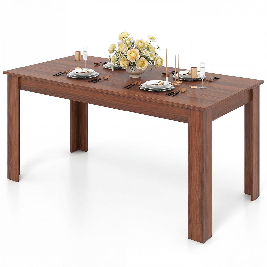 Giantex 63 Inch Rectangular Modern Dining Kitchen Table for 6 People