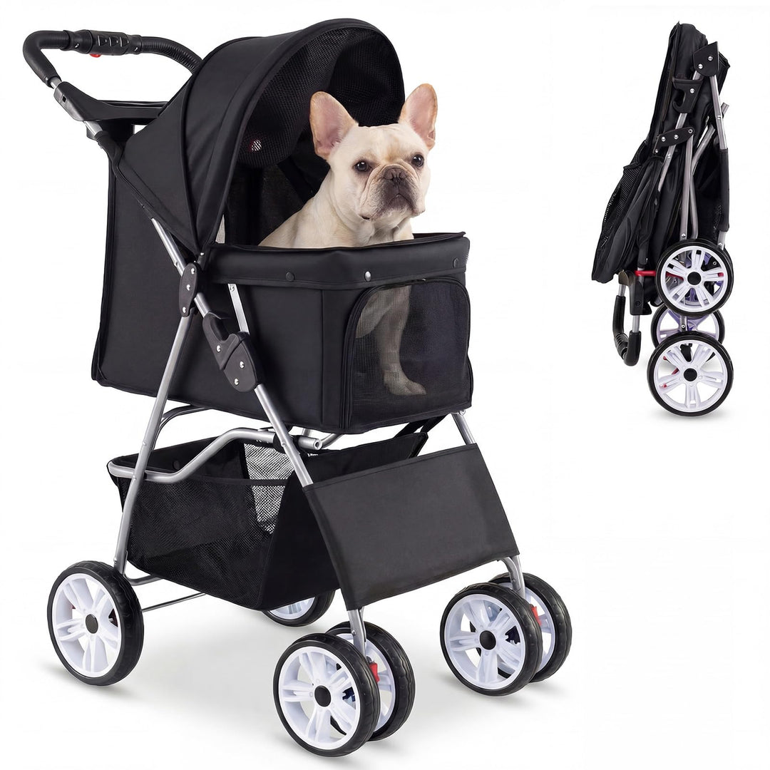 Giantex Foldable Pet Stroller for Small Dogs &amp; Cats