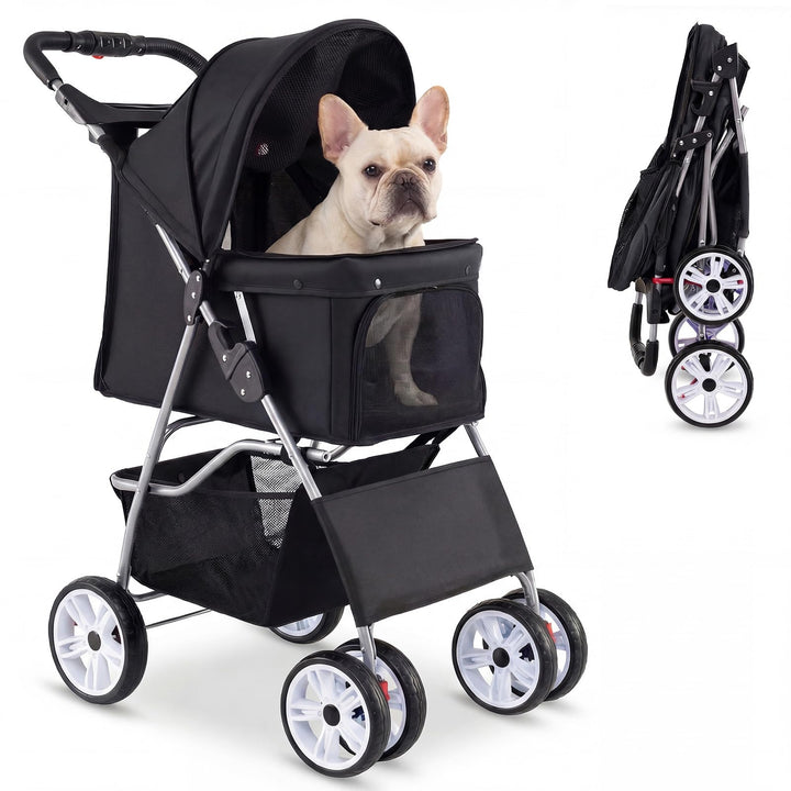 Giantex Foldable Pet Stroller for Small Dogs &amp; Cats