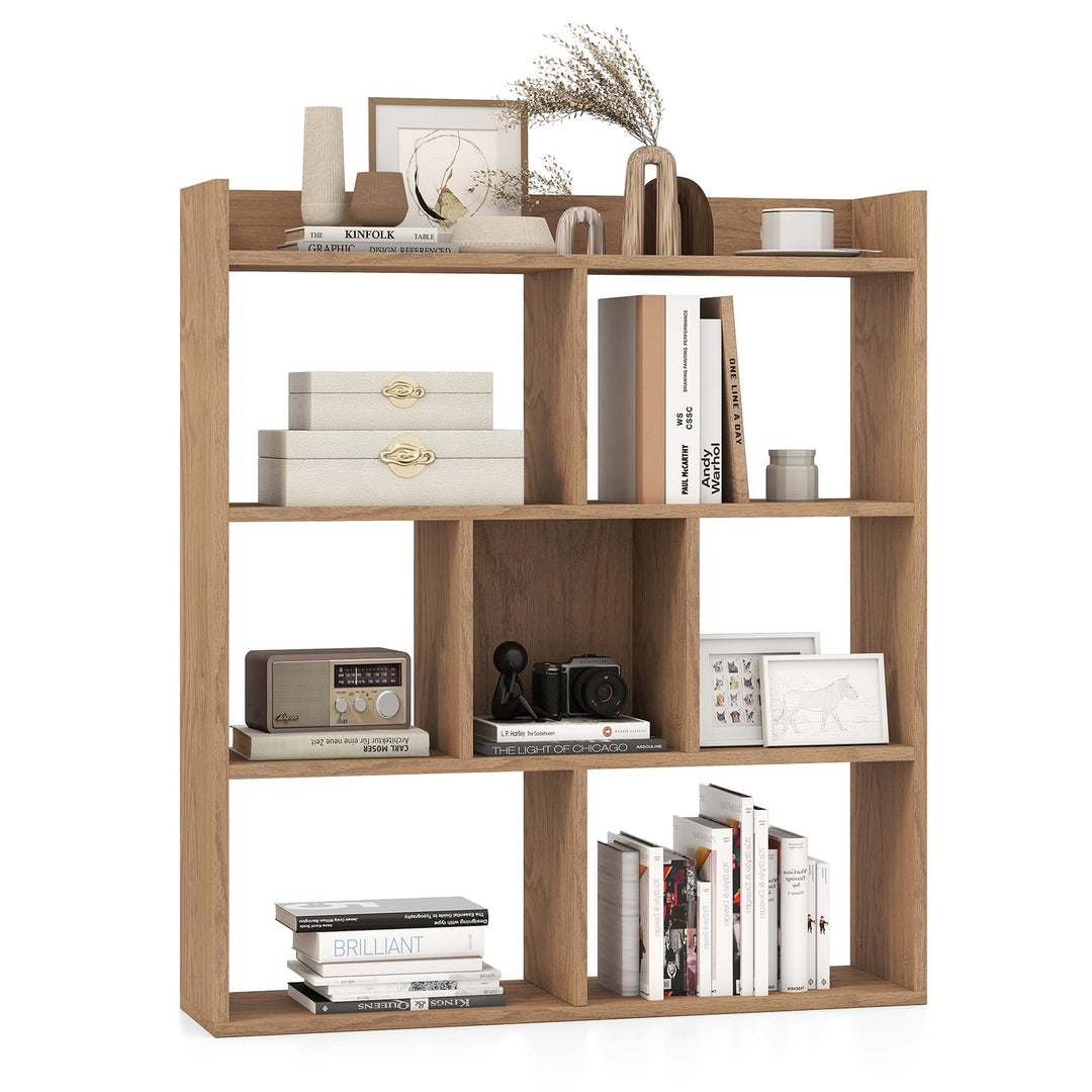Giantex 7 Cube Bookshelf with Anti Toppling Devices for Living Room