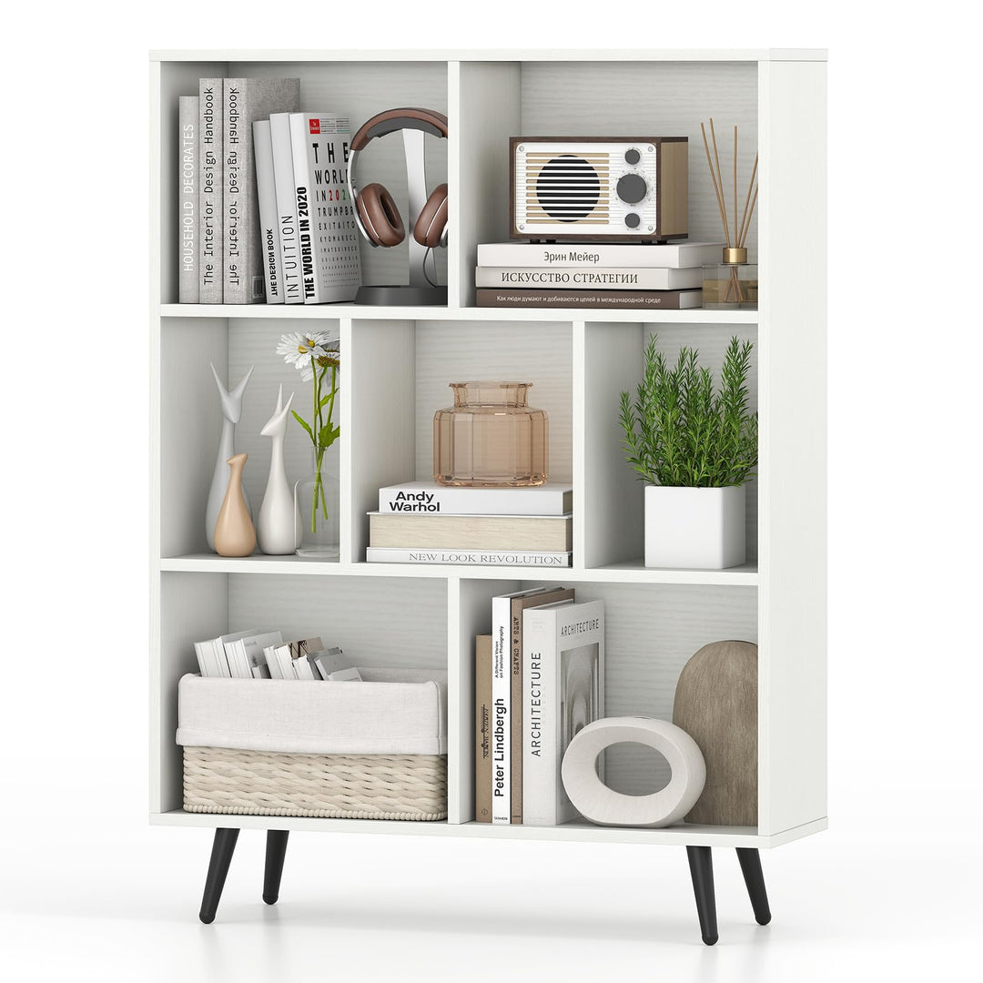 Giantex 10 Cube Bookcase with 5 Metal Legs for Living Room