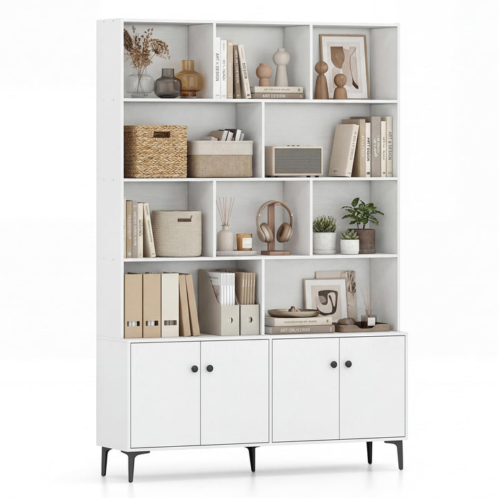 Giantex 68.5" Tall Bookcases with Storage Cabinet for Home Office