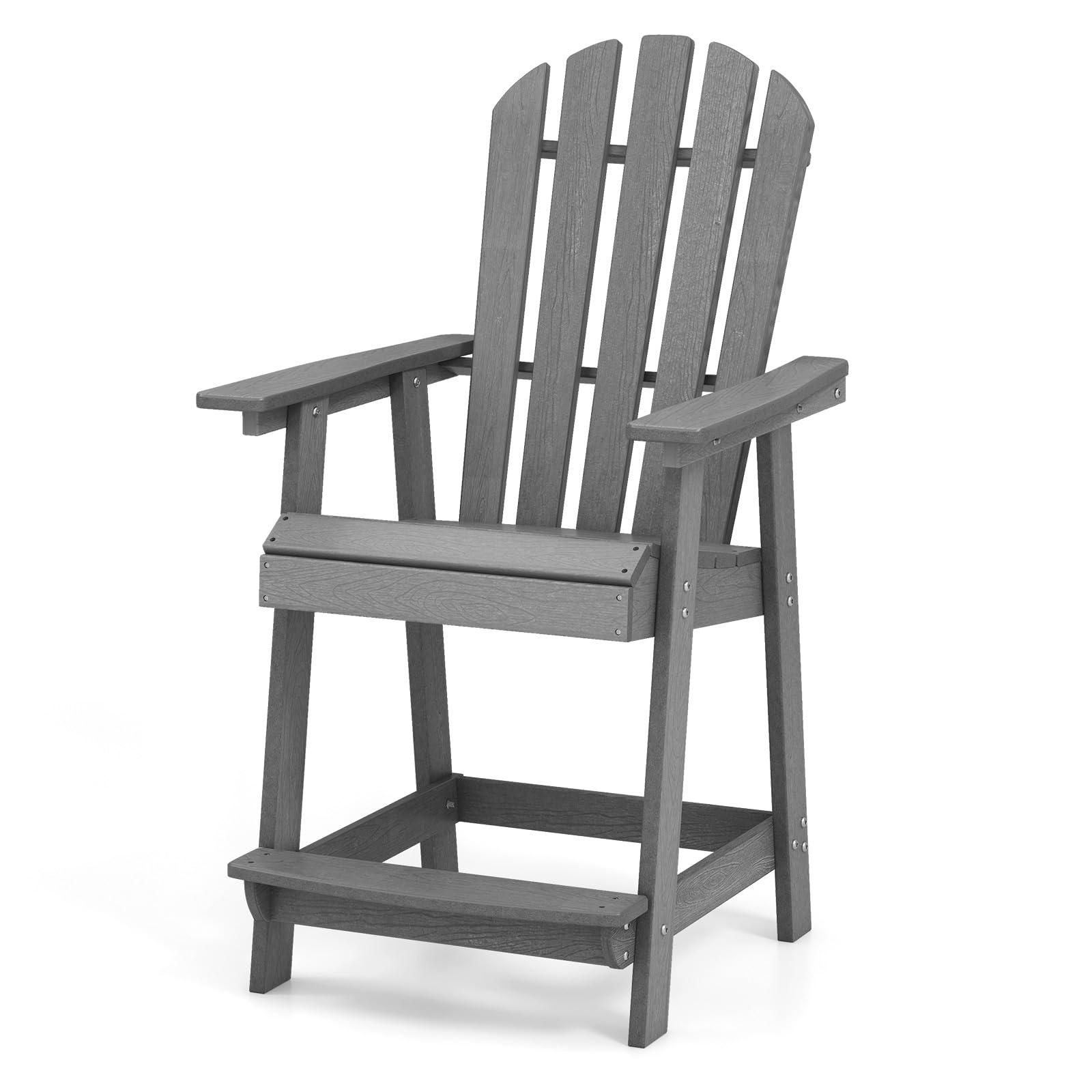 Giantex HDPE Tall Adirondack Chair, 24.5”H Counter Height Bar Stool