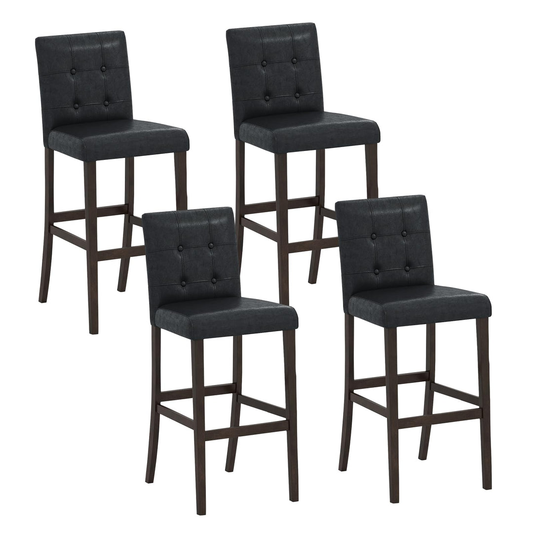 Giantex Bar Stools Set of 2/4 with Button Tufted Back