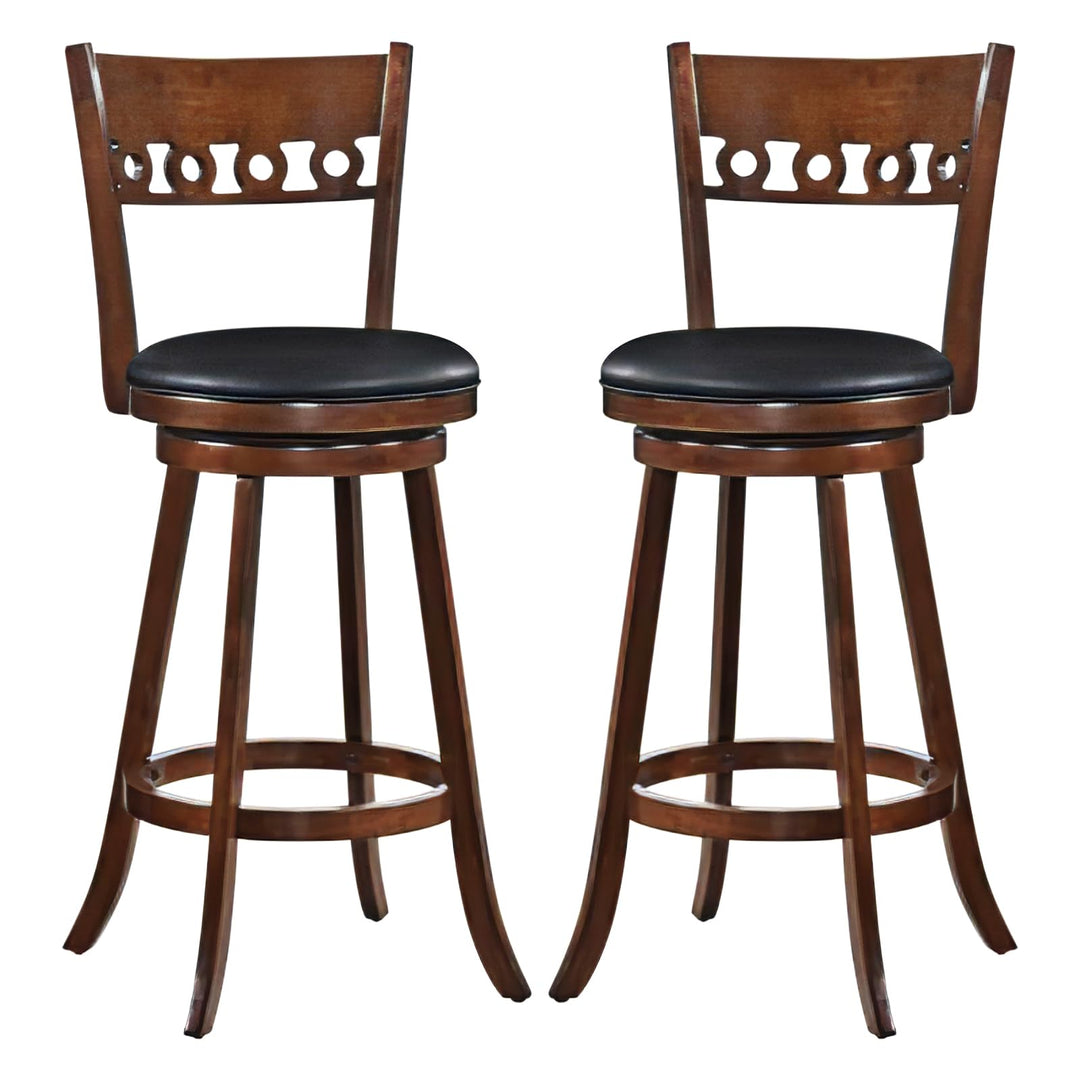 Giantex Swivel Bar Stools, Counter Height Bar Chairs with Back