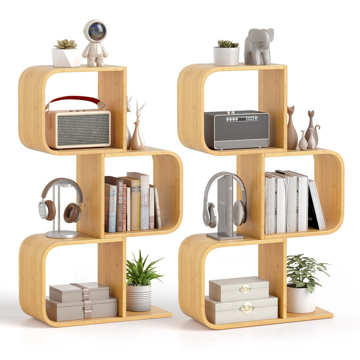 Giantex S Shaped Bookcase