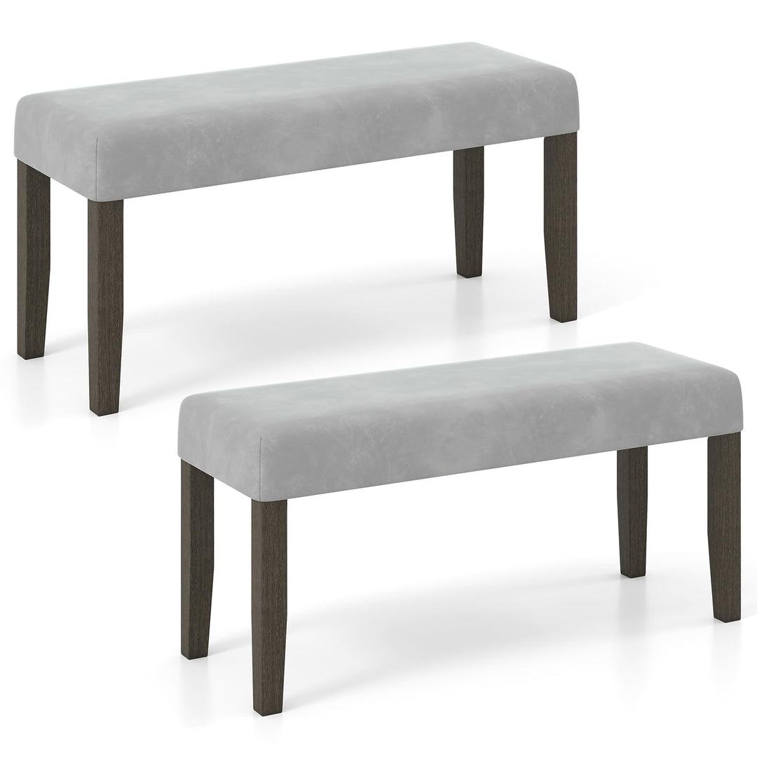 Giantex 42" Upholstered Dining Bench with Velvet Padded Seat