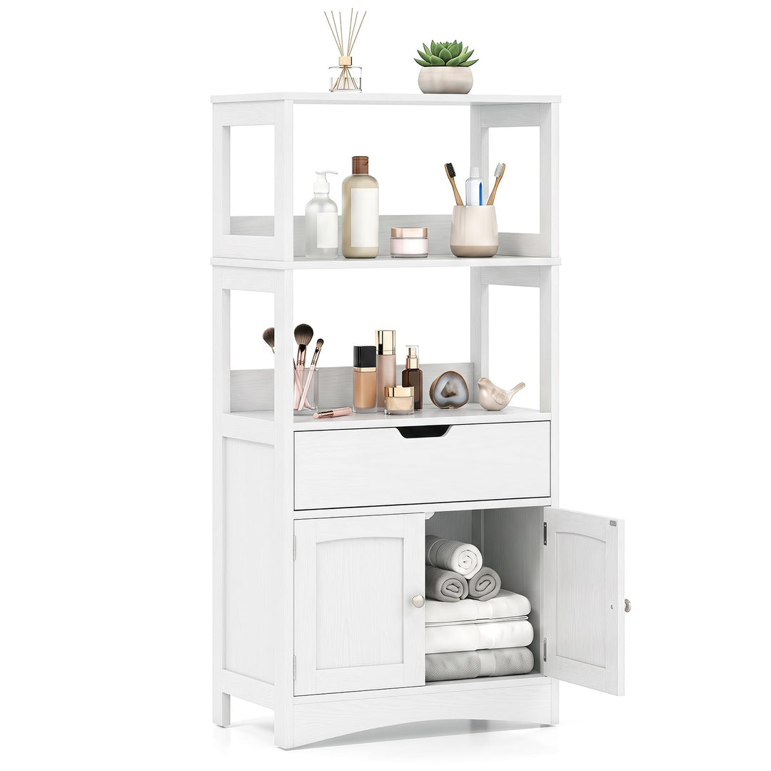 GIANTEX Bathroom Storage Cabinet with Open Shelves