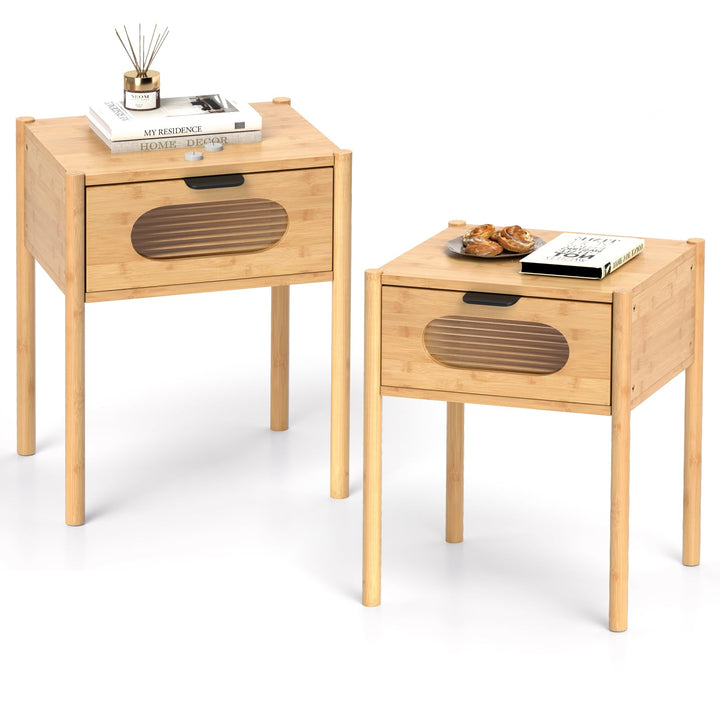 Giantex Bamboo Nightstand