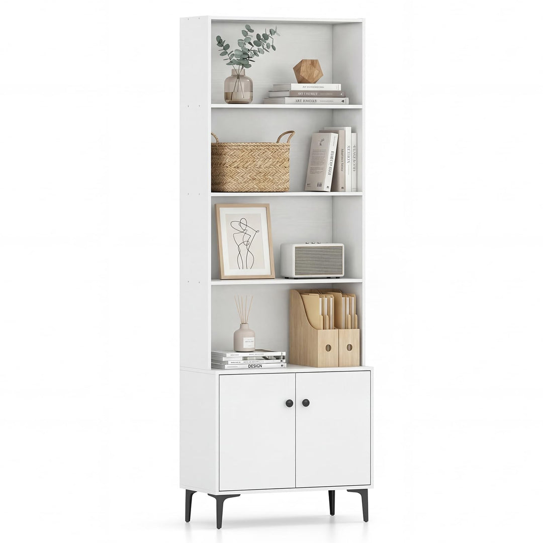 Giantex 68.5" Tall Bookcases and Bookshelves with 2 Doors
