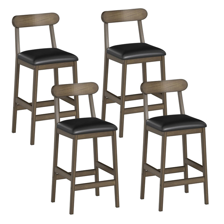 Giantex Farmhouse Bar Stools Set of 2/4 with Rubber Wood Legs for Kitchen
