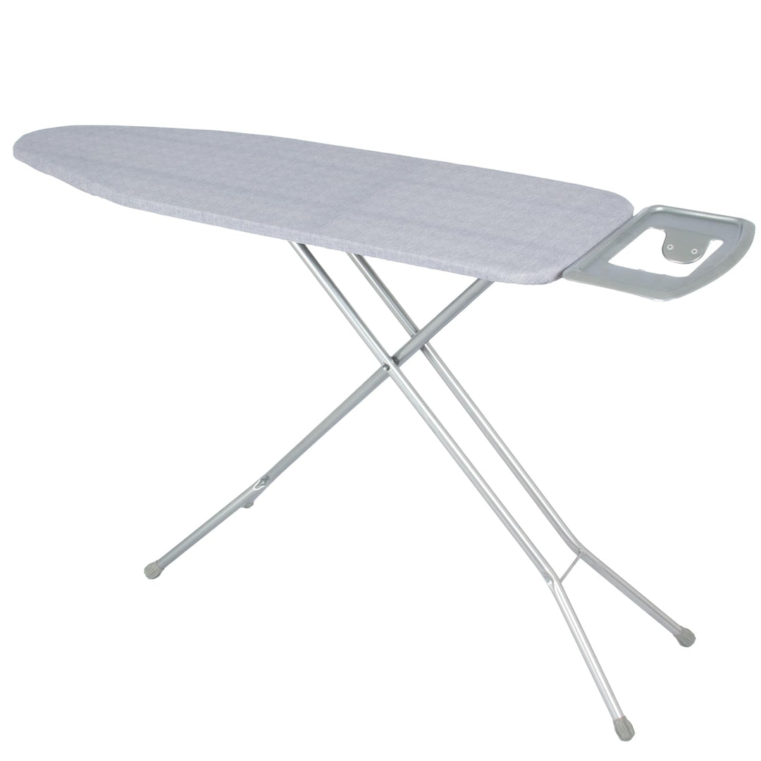 Giantex Full Size Ironing Board with Iron Rest, 57" x 15" Carbon Steel Iron Table with 7-Level Height & Heat Resistant Cover
