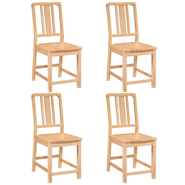 Giantex Rubber Wood Kitchen Chairs with Hollowed Backrest