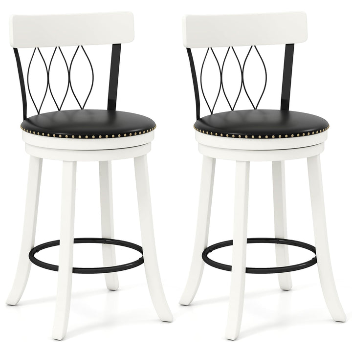 Giantex Swivel Bar Height Bar Chairs with Footrest