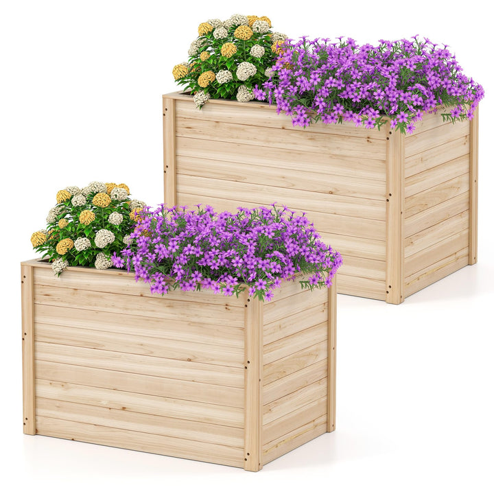 Giantex Wood Raised Garden Bed for Patio Backyard
