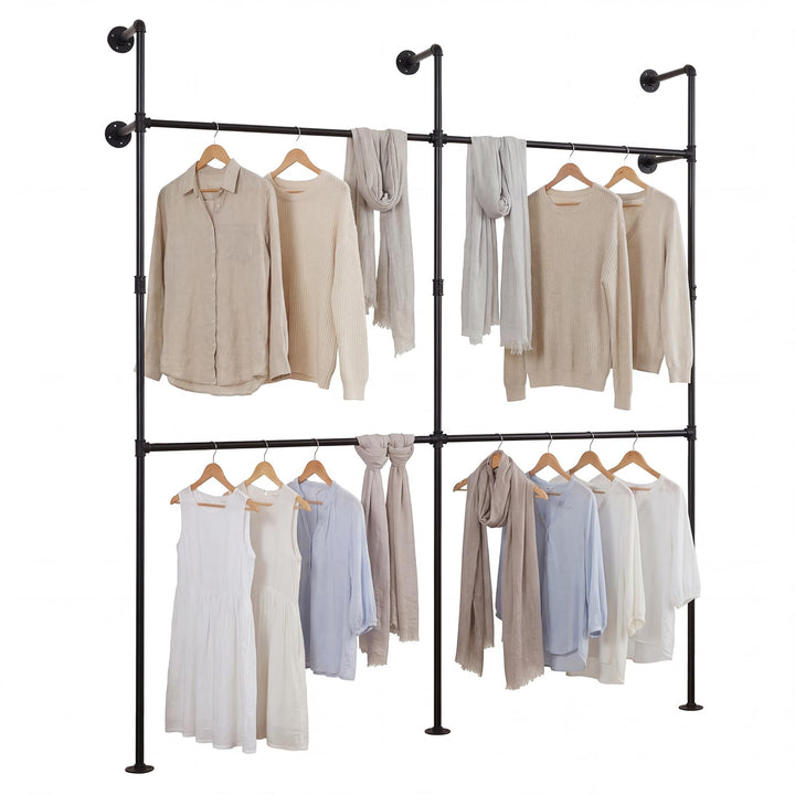 Giantex Industrial Pipe Clothing Rack for Wardrobe Closet