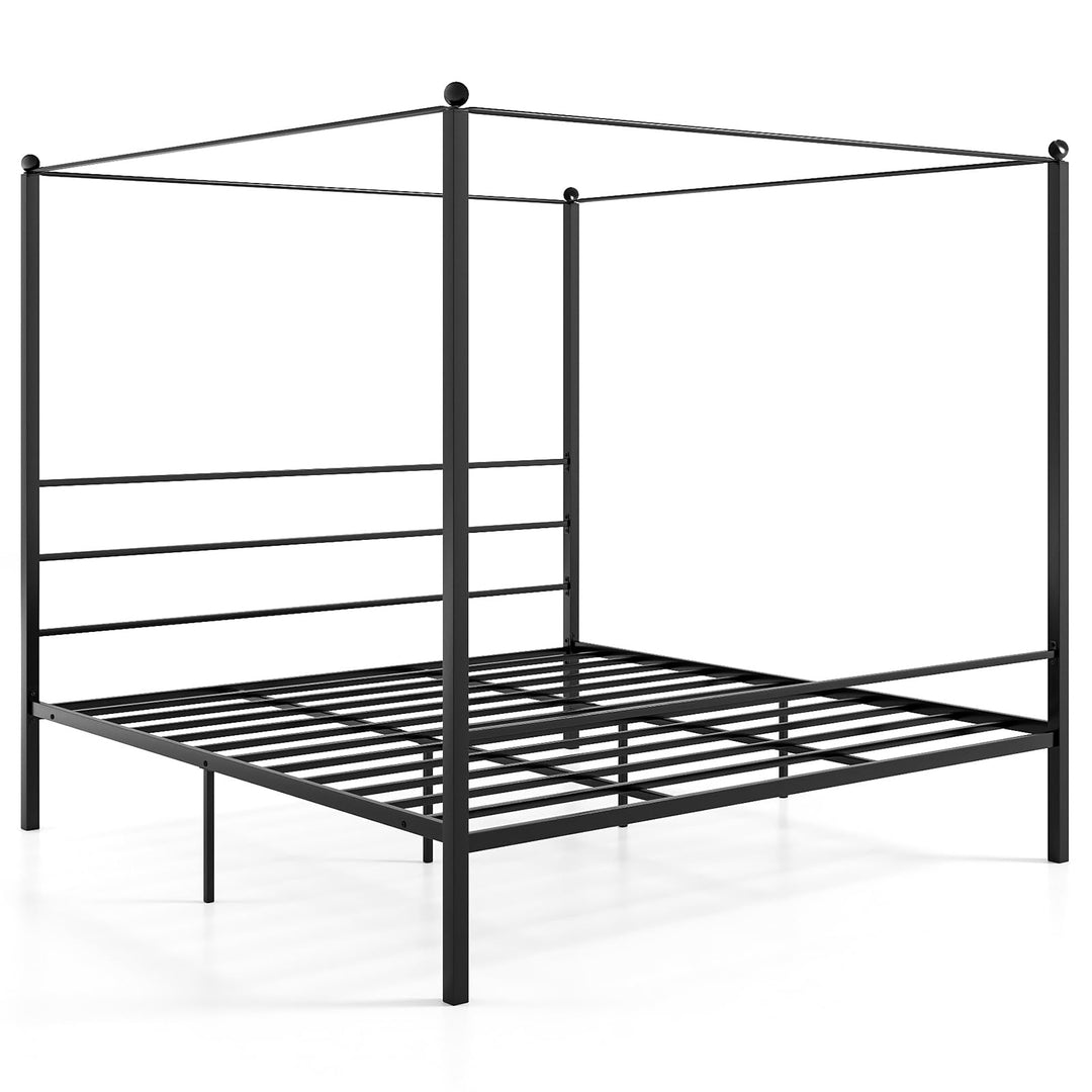 Giantex King Size Metal Canopy Bed Frame with 4 Poster &amp; Headboard