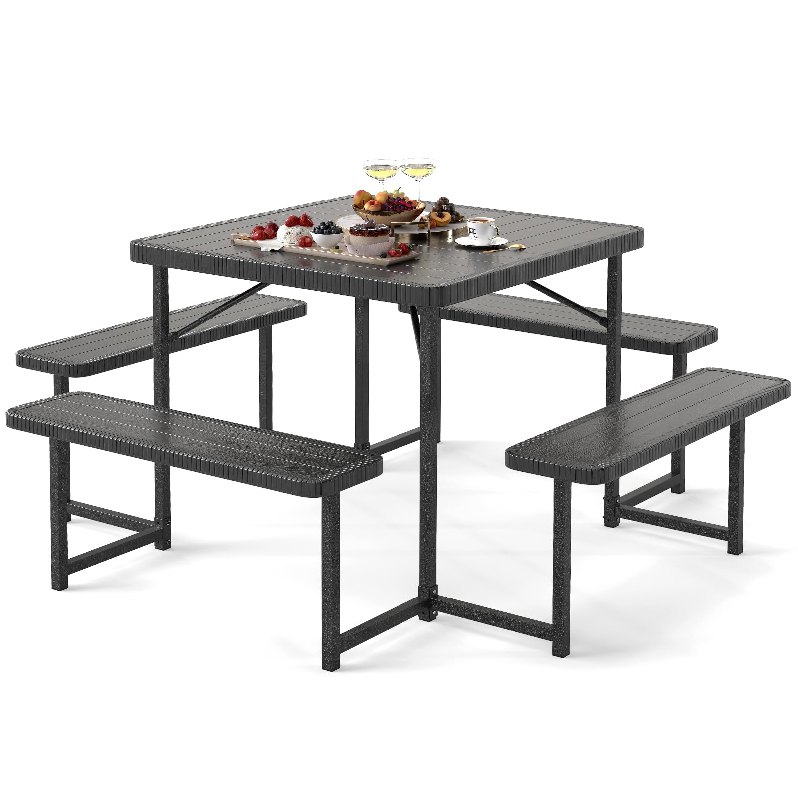 Giantex Picnic Table Bench Set for 4 to 8 People