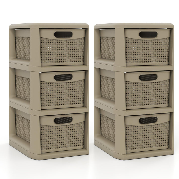 Giantex 3-Drawer Counterop &amp; Under-desk Compact Container Boxes for Office