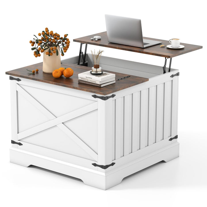 Giantex 31.5" Square Wood Center Table with Large Hidden Storage Compartment & Hinged Lift Top