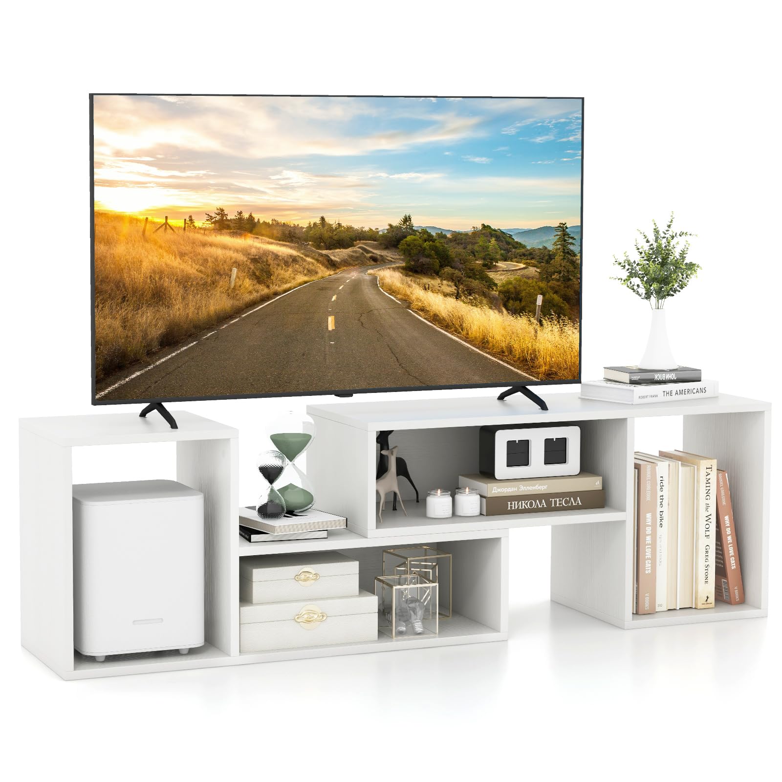 Giantex Bookshelf TV Stand for TVs up to 55"