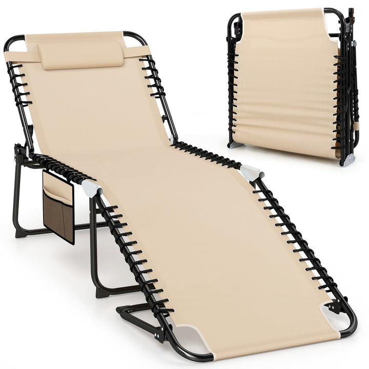 Giantex Lounge Chair Outdoor with 4 Adjustable Positions
