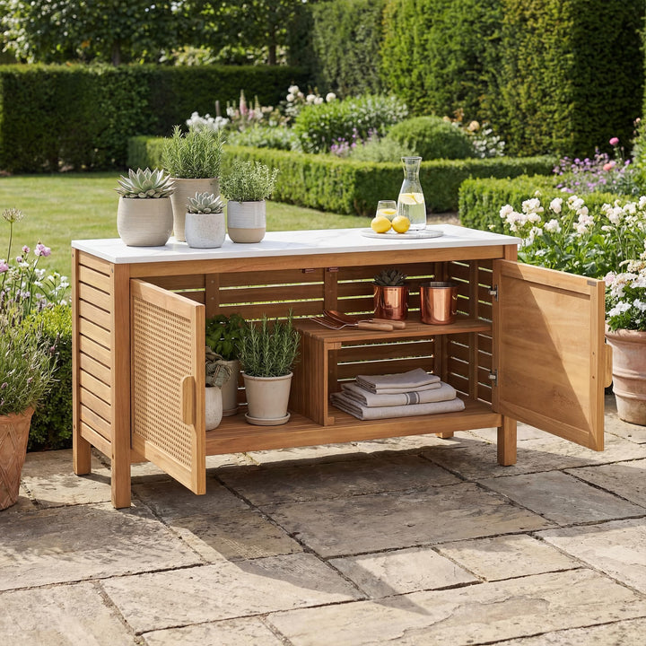 Giantex Acacia Wood Outdoor Cabinet