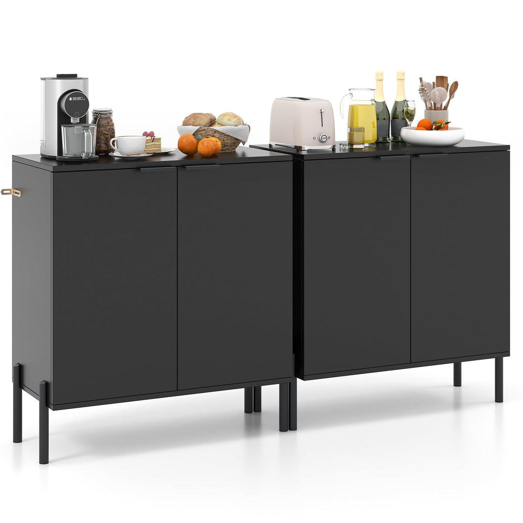 Giantex Buffet Cabinet with Storage, 2-Door Kitchen Sideboard with Storage Cabinet