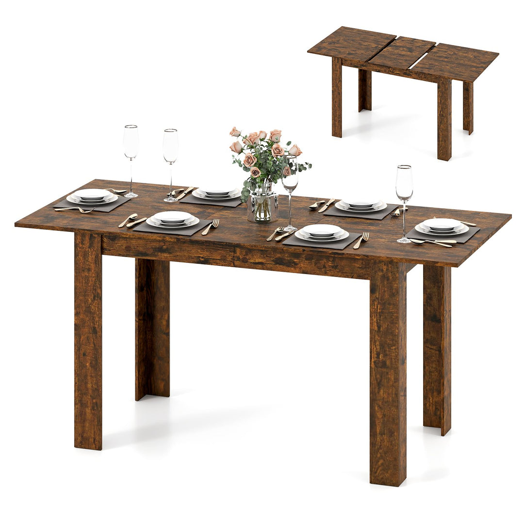Giantex 47"-62" Extendable Dining Room Table for 4-8