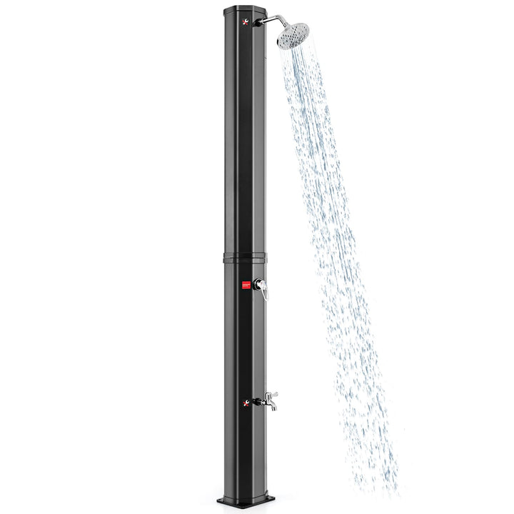 Giantex 7.5 FT 15.9 Gallon Solar Heated Outdoor Shower