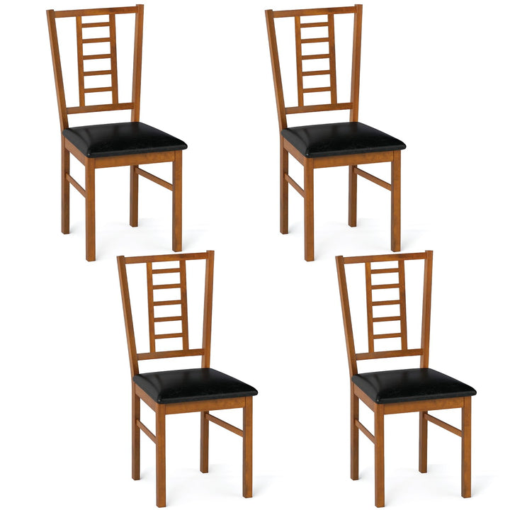 Giantex Wooden Dining Chairs Set of 2/4 Armless Kitchen Chairs