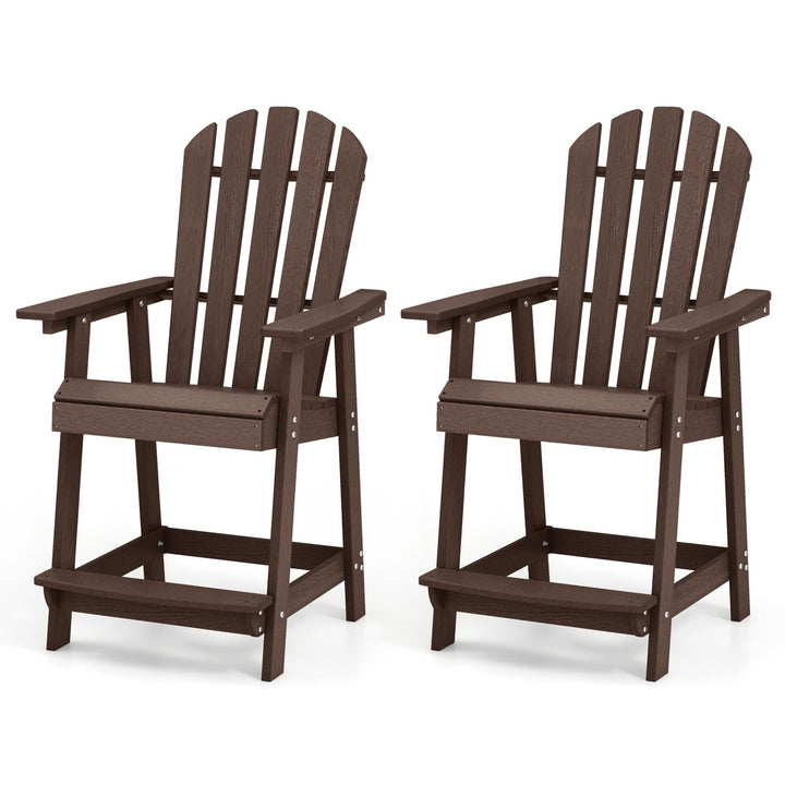 Giantex HDPE Tall Adirondack Chair, 24.5”H Counter Height Bar Stool