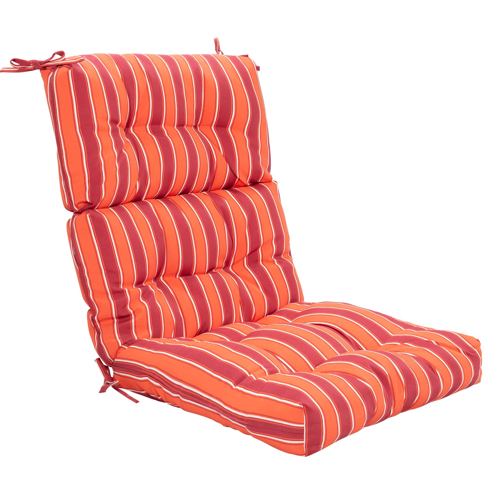 4.5 Inch Thick Outdoor High Back Chair Pads | Tufted Patio Cushion