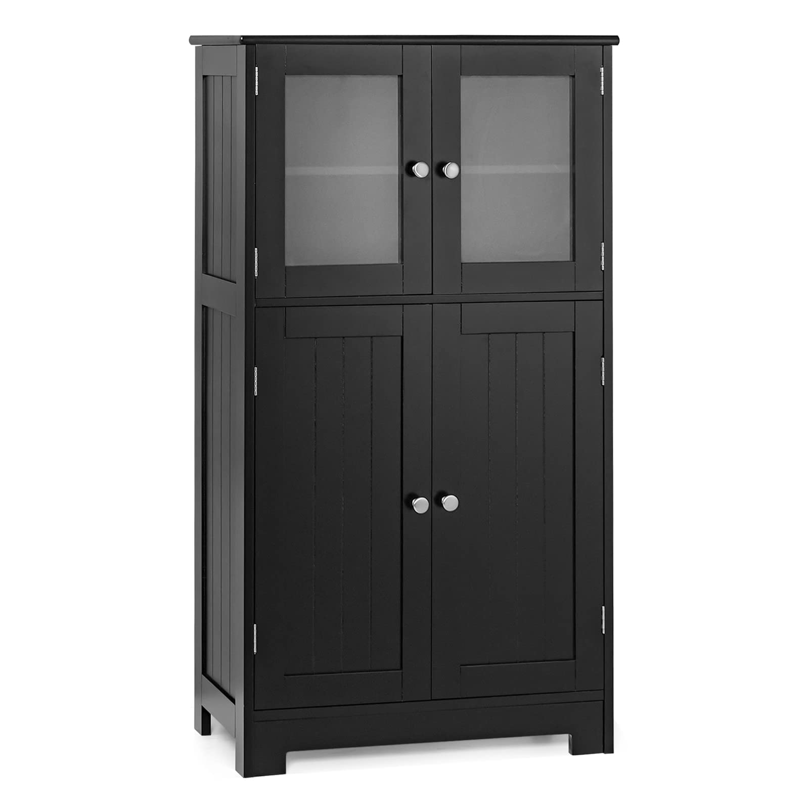 Giantex Storage Cabinet with Doors - Bathroom Floor Cabinet, Freestanding Tall Cabinet