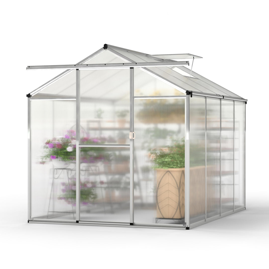 Giantex Outdoor Large Walk-in Green House w/ Rain Gutter