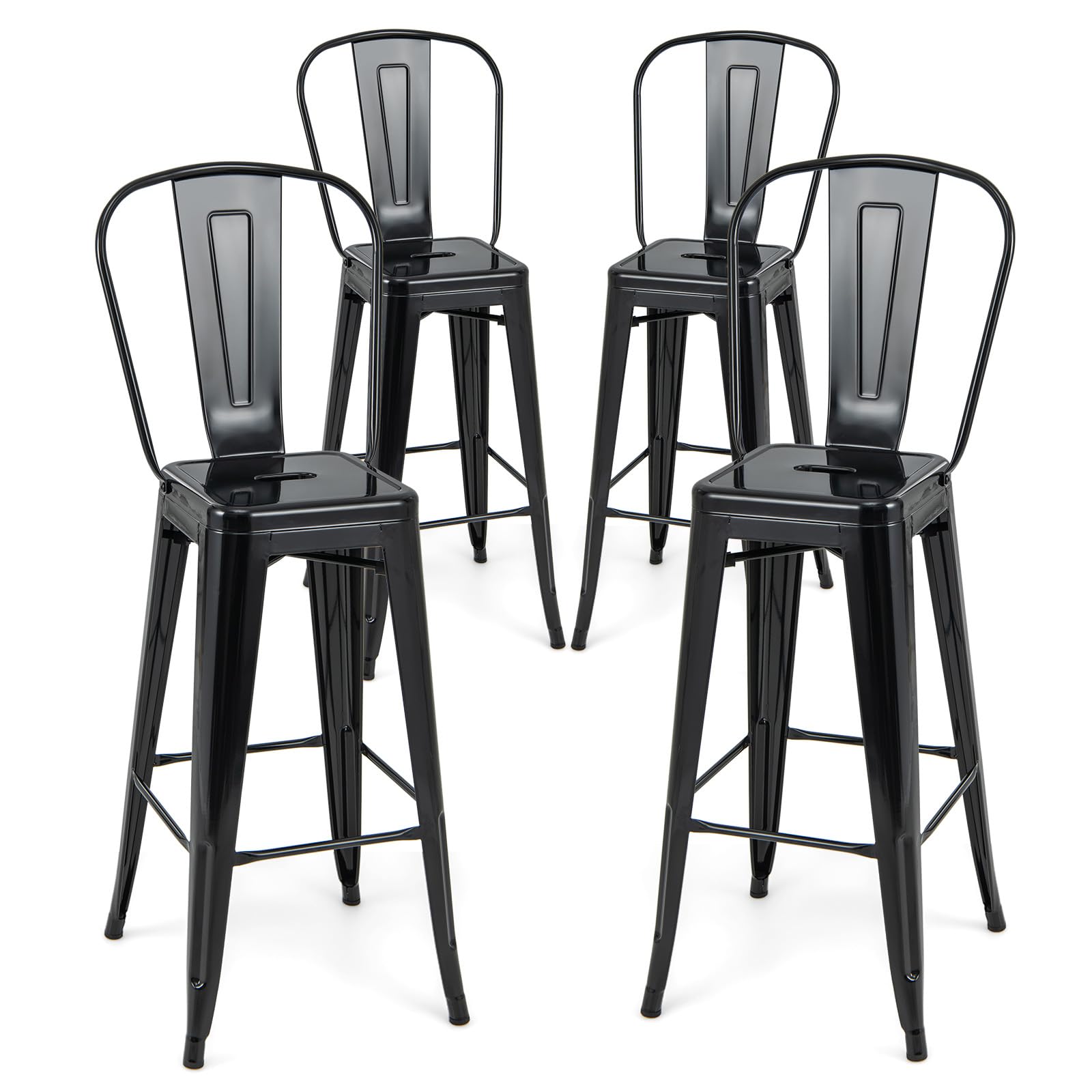 Giantex Metal Bar Stools Set of 4