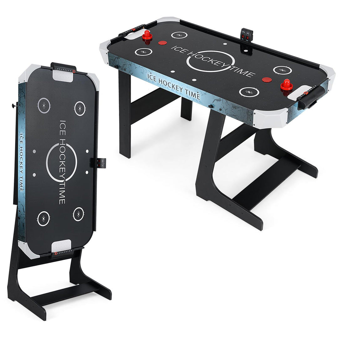 Giantex 56 Inch Foldable Arcade Hockey Game Table with LED Digital Scoreboard