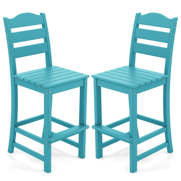 Giantex Patio Tall Bar Chair with Backrest and Footrest