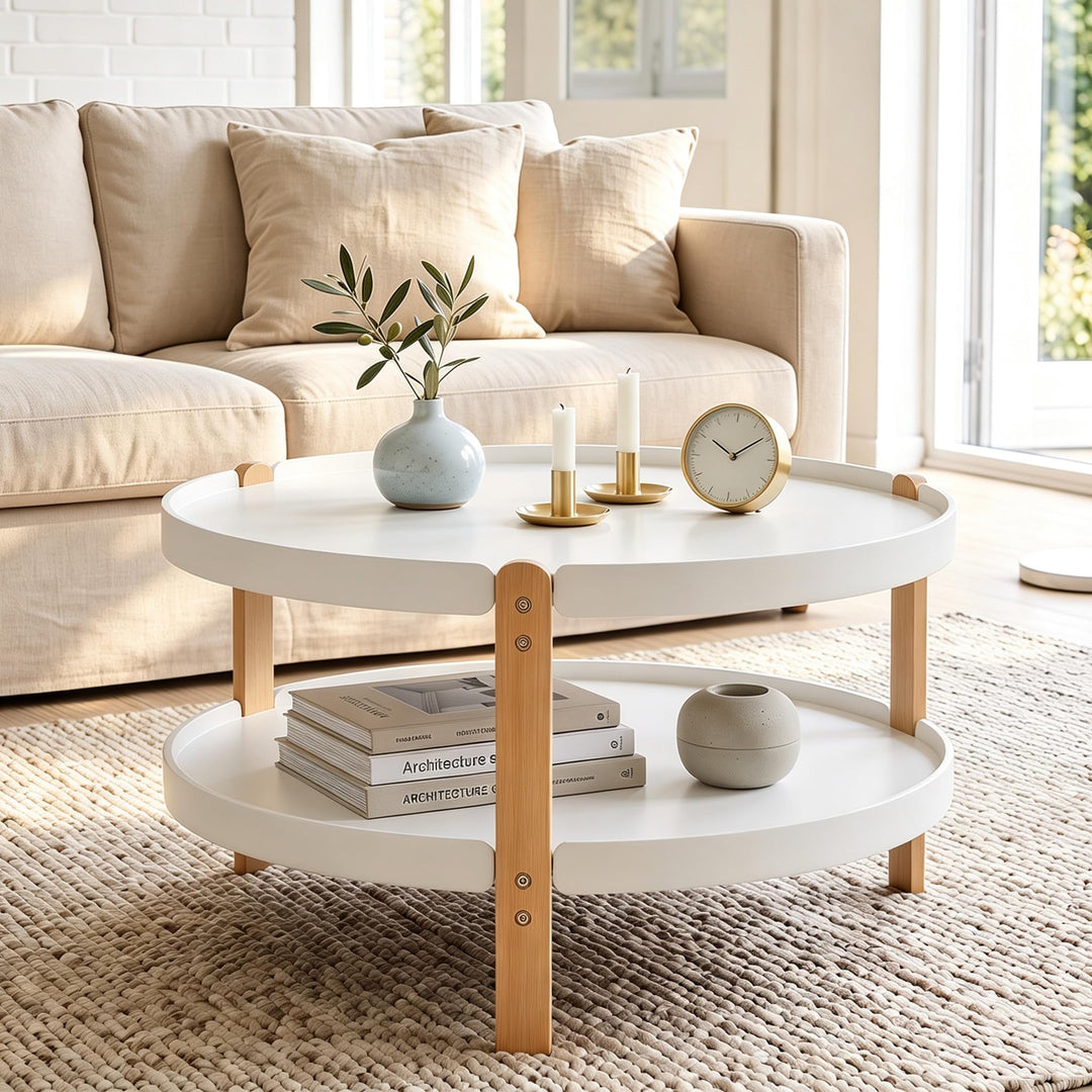 GIANTEX 31" Round Coffee Table for Living Room