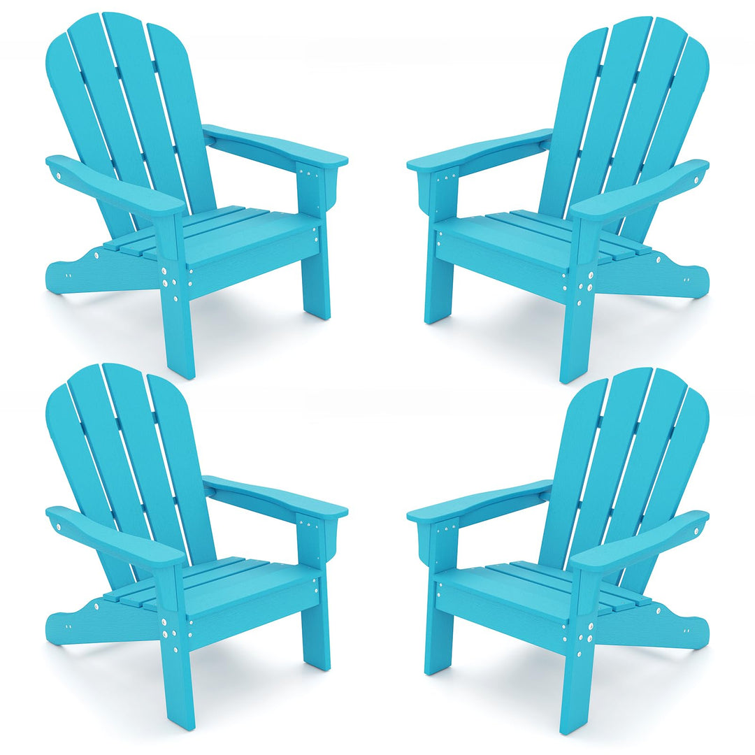 Giantex HDPE Kids Adirondack Chair - All-Weather Lawn Toddler Chair with Ergonomic Design