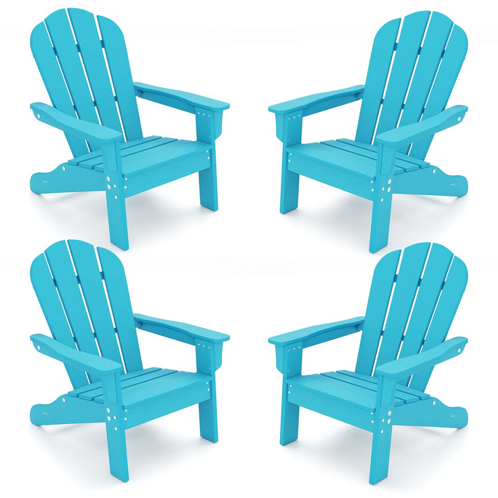 Giantex HDPE Kids Adirondack Chair - All-Weather Lawn Toddler Chair with Ergonomic Design